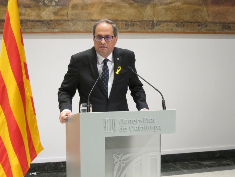 El president de la Generalitat, Quim Torra El president de la Generalitat, Quim Torra