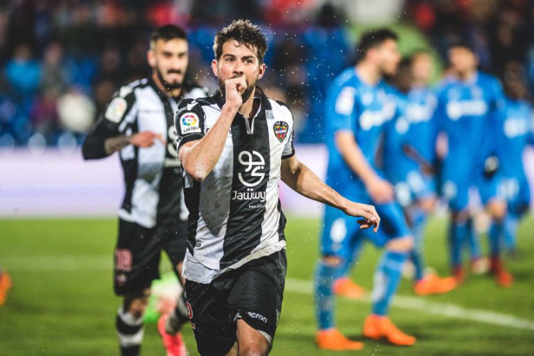Coke celebra un gol en Getafe. Coke celebra un gol en Getafe.