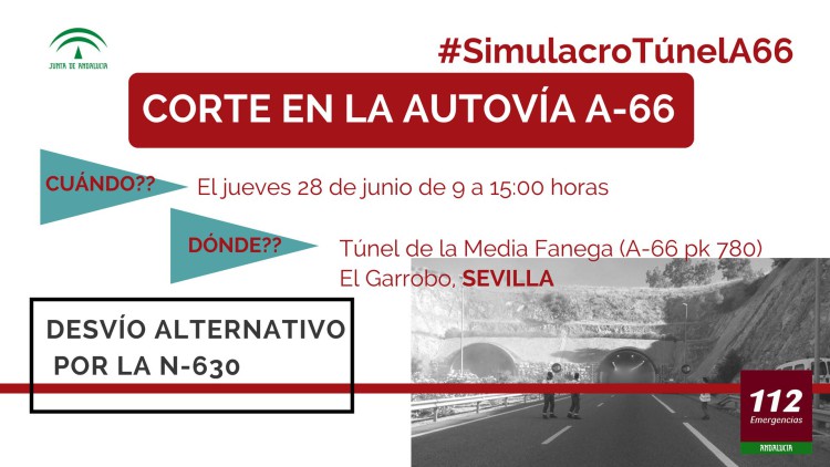 Cortada al tráfico la A-66 por un simulacro de accidente