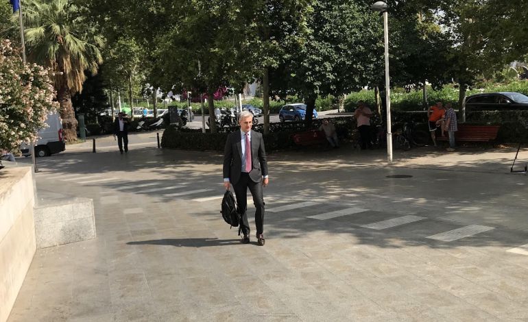 Ricardo Costa a su llegada a la Ciudad de la Justicia Ricardo Costa a su llegada a la Ciudad de la Justicia