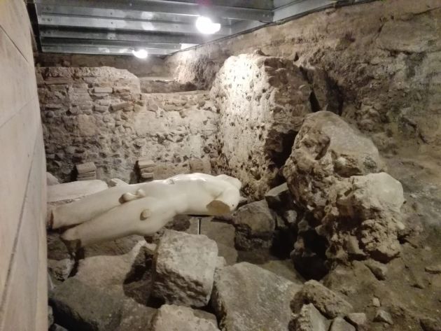 Restos del sátiro danzante encontrado en las termas de Amador de los Ríos Restos del sátiro danzante encontrado en las termas de Amador de los Ríos