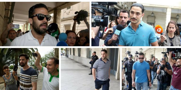 Los miembros de La Manada acuden a firmar a los juzgados de Sevilla Los miembros de La Manada acuden a firmar a los juzgados de Sevilla