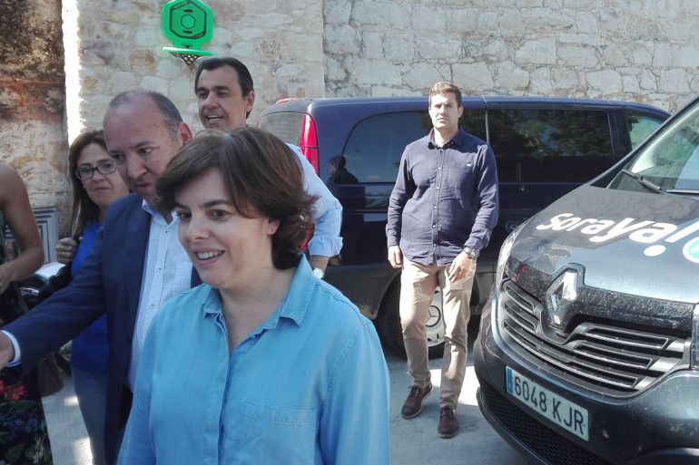 Soraya Saenz de Santa María en su visita a Zamora Soraya Saenz de Santa María en su visita a Zamora