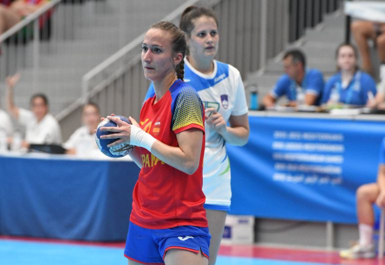 Ivet Musons en un partido con la Selección Española Ivet Musons en un partido con la Selección Española