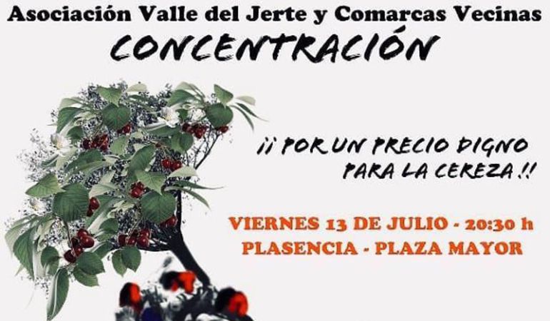 Cartel anunciador de la primera movilización de la Asociación Valle del Jerte y Comarcas Vecinas
Cartel anunciador de la primera movilización de la Asociación Valle del Jerte y Comarcas Vecinas