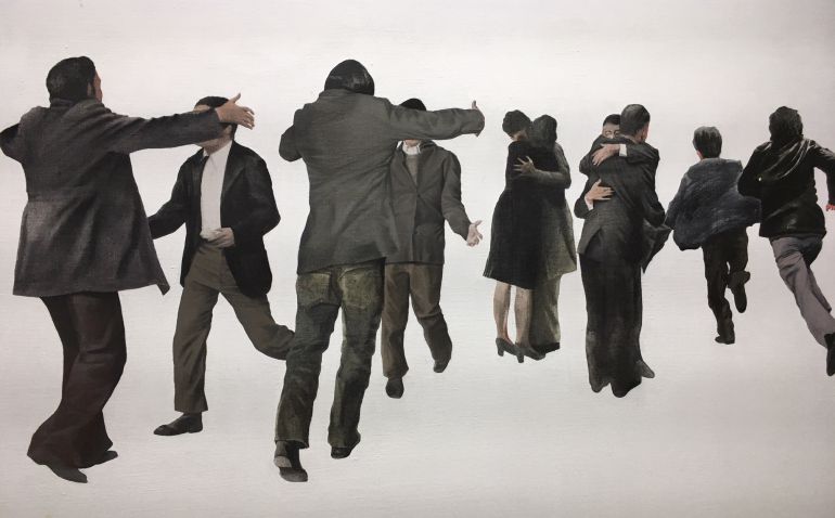 Imagen del boceto de 'El Abrazo', que se puede ver en la exposición Imagen del boceto de 'El Abrazo', que se puede ver en la exposición