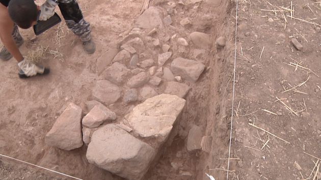 Detalle de la excavación en Isturgi Detalle de la excavación en Isturgi