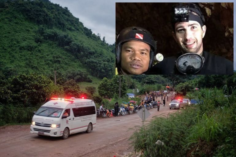 Un buceador español ha ayudado en el rescate de los niños. Un buceador español ha ayudado en el rescate de los niños.