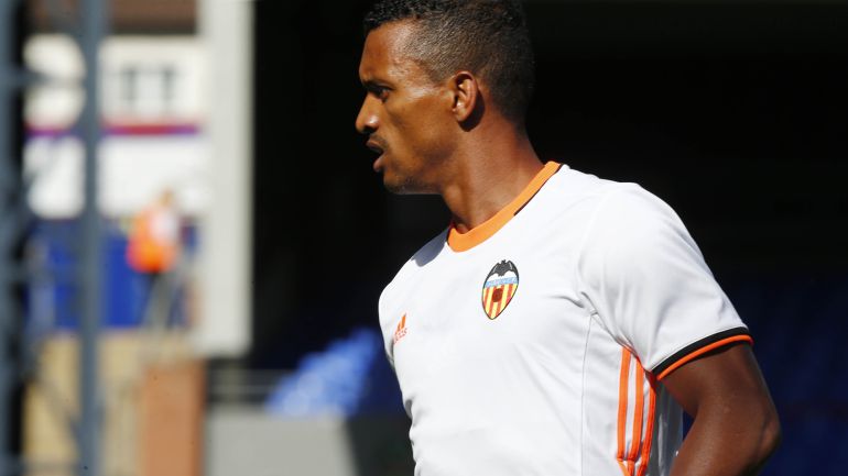 Nani, en un partido con el Valencia. Nani, en un partido con el Valencia.