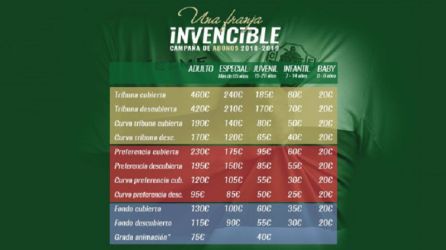 Precios de los abonos del Elche CF para la Liga 2018-2019 Precios de los abonos del Elche CF para la Liga 2018-2019