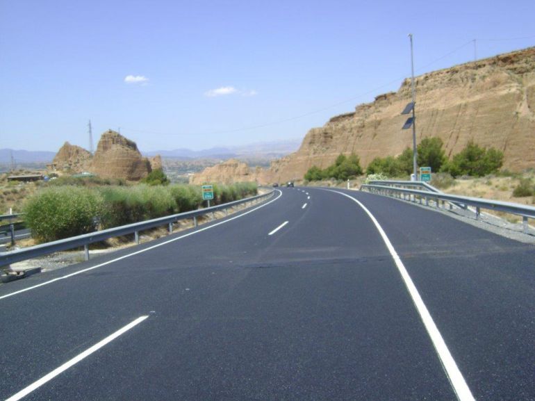 Estado final de la A92 entre Guadix y La Calahorra. Estado final de la A92 entre Guadix y La Calahorra.