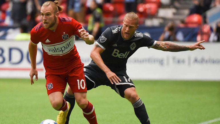 Aleksandar Katai con la casaca roja de Chicago Fire. Aleksandar Katai con la casaca roja de Chicago Fire.