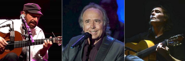 Joao Bosco, Joan Manuel Serrat y Vicente Amigo en el Festival de la Guitarra 2018 Joao Bosco, Joan Manuel Serrat y Vicente Amigo en el Festival de la Guitarra 2018