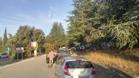 Largas colas de espera para acceder al Valle de los Caídos Largas colas de espera para acceder al Valle de los Caídos