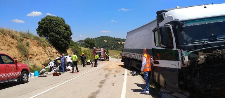 Lugar del accidente entre Albalate de las Nogueras y La Frontera. Lugar del accidente entre Albalate de las Nogueras y La Frontera.