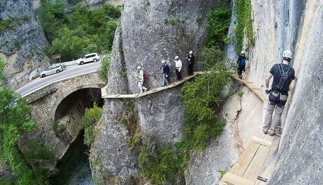 Vía ferrata de la hoz de Priego. Vía ferrata de la hoz de Priego.