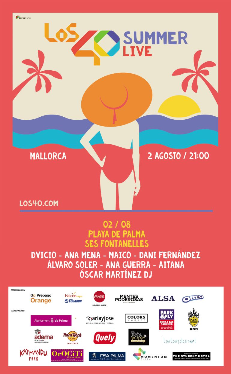 El show de LOS40 SUMMER LIVE aterriza en Palma el 2 de agosto El show de LOS40 SUMMER LIVE aterriza en Palma el 2 de agosto