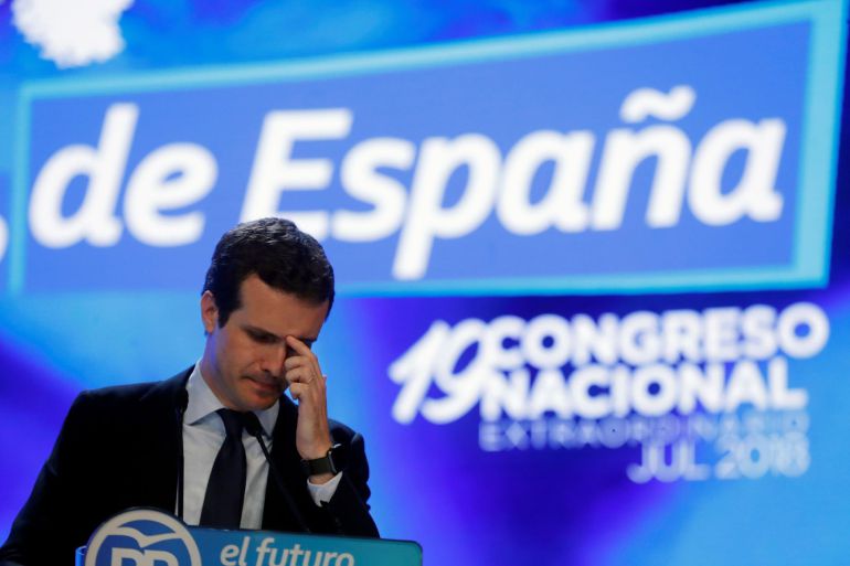 El candidato a la Presidencia del PP, Pablo Casado, durante su intervención hoy en el XIX Congreso del partido en el que se elige al nuevo presidente de la formación en la que ha dicho: "pase lo que pase, saldremos más fuertes y más unidos". El candidato a la Presidencia del PP, Pablo Casado, durante su intervención hoy en el XIX Congreso del partido en el que se elige al nuevo presidente de la formación en la que ha dicho: "pase lo que pase, saldremos más fuertes y más unidos".