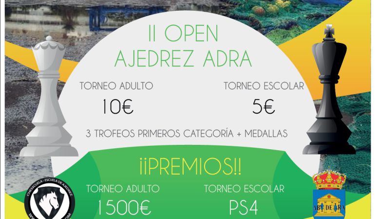 Cartel del II Open Ajedrez Adra. Cartel del II Open Ajedrez Adra.