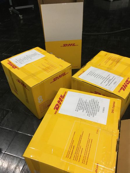 DHL colabora encargándose del envío gratuitamente DHL colabora encargándose del envío gratuitamente