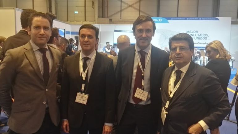 Teodoro García, a la izquierda, junto a los tres almerienses en el CEN del PP. Teodoro García, a la izquierda, junto a los tres almerienses en el CEN del PP.