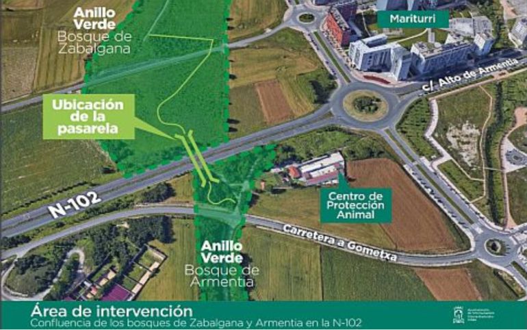Una pasarela unirá Zabalgana y Armentia Una pasarela unirá Zabalgana y Armentia