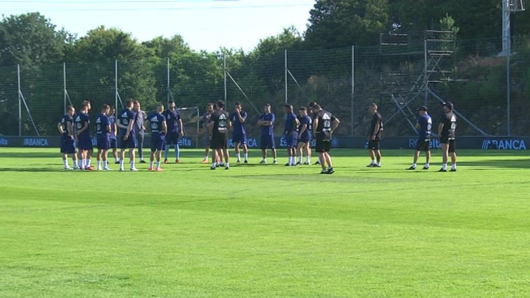 Entrenamiento de pretemporada del Celta en la Madroa. Entrenamiento de pretemporada del Celta en la Madroa.