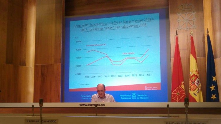 El Gobierno Foral revisa al alza el crecimiento para 2018, al 3,3%