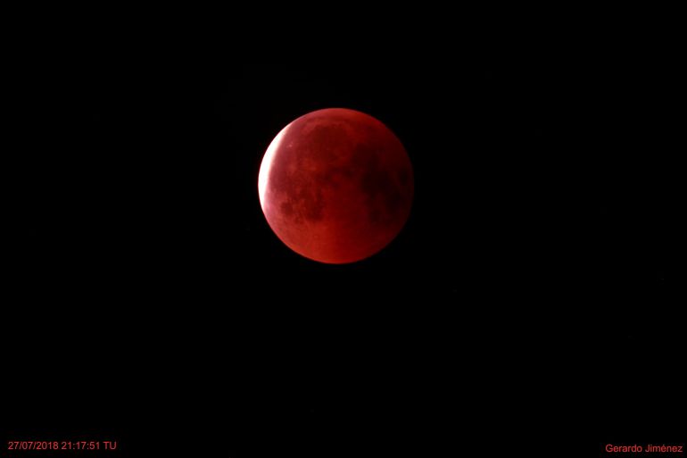 Imagen del eclipse de luna del pasado 27 de julio Imagen del eclipse de luna del pasado 27 de julio