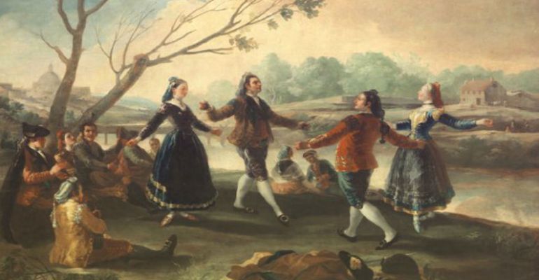 Baile a orillas del Manzanares (1776-1777), óleo sobre lienzo de Francisco de Goya Baile a orillas del Manzanares (1776-1777), óleo sobre lienzo de Francisco de Goya