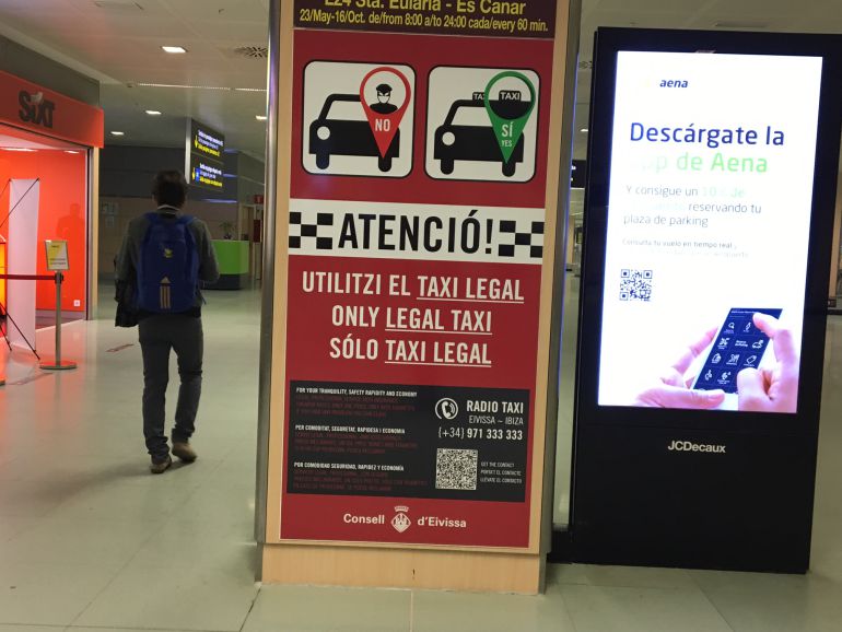 Cartel contra el transporte ilegal en el Aeropuerto Cartel contra el transporte ilegal en el Aeropuerto