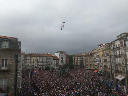 Bajada de Edurne y Celedón Txiki. Bajada de Edurne y Celedón Txiki.