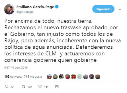 Habrá Trasvase en agosto para consumo humano... y también para regadío: Habrá Trasvase en agosto para consumo humano... y también para regadío Habrá Trasvase en agosto para consumo humano... y también para regadío: Habrá Trasvase en agosto para consumo humano... y también para regadío