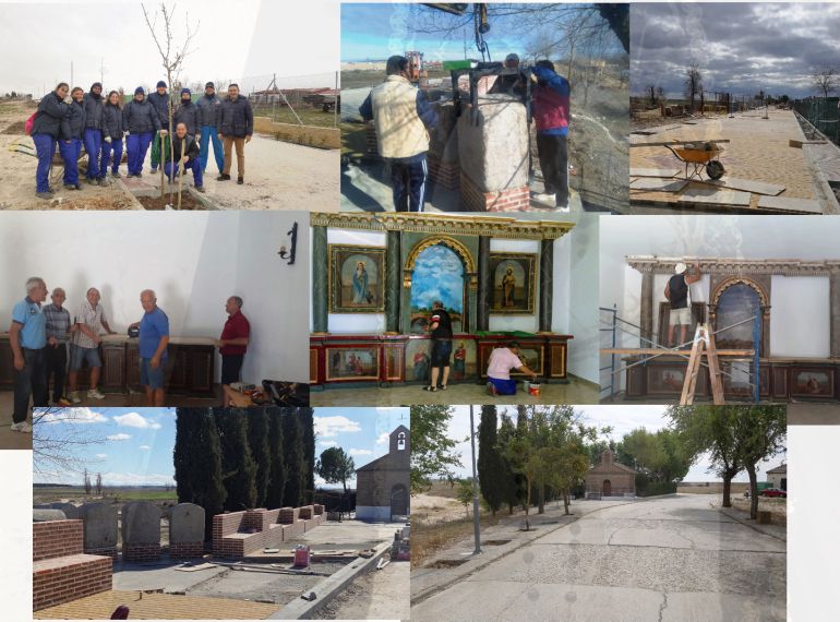 Distintos colectivos y vecinos han participado en las obras del paseo y ermita de Fresno el Viejo Distintos colectivos y vecinos han participado en las obras del paseo y ermita de Fresno el Viejo