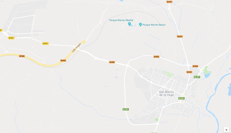 La carretera M-506 a su kllegada a San Martín de la Vega La carretera M-506 a su kllegada a San Martín de la Vega