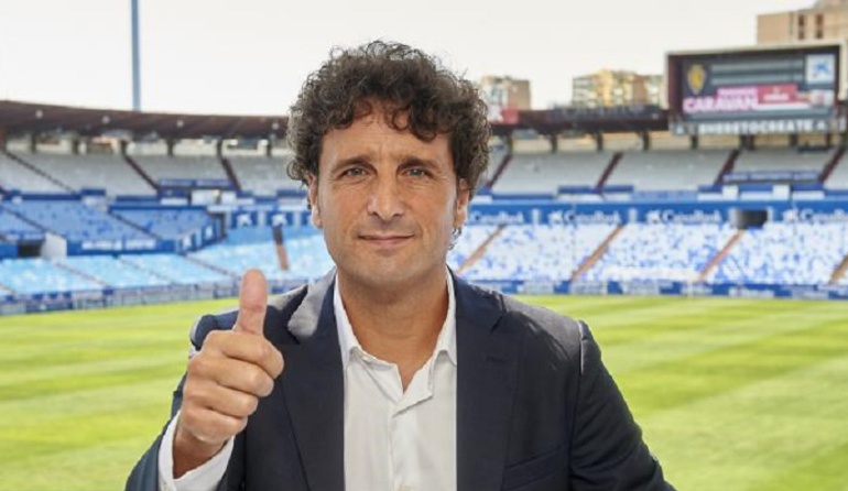 Imanol Idiakez, en La Romareda el día de su presentación Imanol Idiakez, en La Romareda el día de su presentación