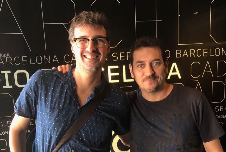 Nemrod Carrasco i Héctor Lozano, als estudis de Ràdio Barcelona. Nemrod Carrasco i Héctor Lozano, als estudis de Ràdio Barcelona.