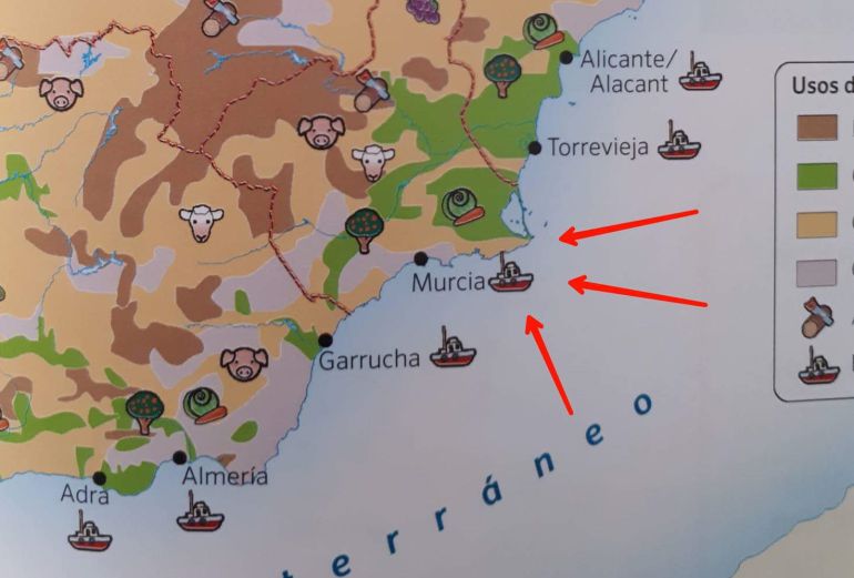 Indignación en las redes por un libro de texto que borra Cartagena de la costa y sitúa allí la ciudad de Murcia Indignación en las redes por un libro de texto que borra Cartagena de la costa y sitúa allí la ciudad de Murcia