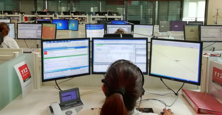 Centro de operaciones del servicio de Emergencias 112. Centro de operaciones del servicio de Emergencias 112.