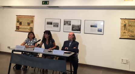 Presentación de la exposición con la presencia de Ana Redondo, María Victoria Soto y Joaquín Díaz Presentación de la exposición con la presencia de Ana Redondo, María Victoria Soto y Joaquín Díaz