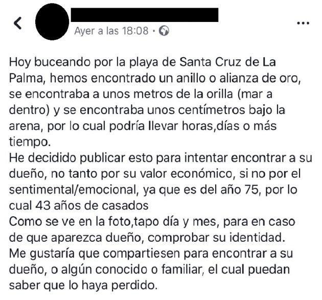 Las redes sociales se movilizan para encontrar al dueño de una alianza Las redes sociales se movilizan para encontrar al dueño de una alianza