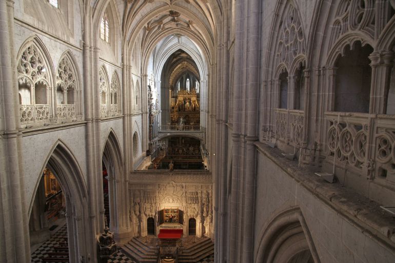 Trascoro y nave central de la catedral de Palencia Trascoro y nave central de la catedral de Palencia