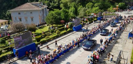Recibimiento a la Familia Real a su llegada a Covadonga Recibimiento a la Familia Real a su llegada a Covadonga