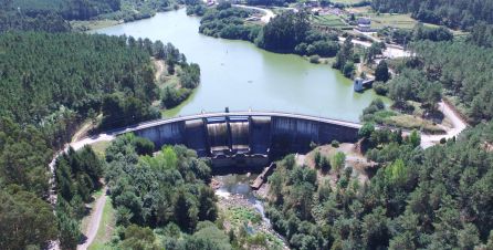Foto del embalse de A Baxe a vista de dron. JDrone Foto del embalse de A Baxe a vista de dron. JDrone