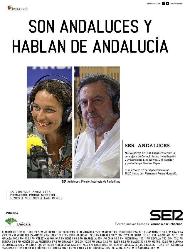 Lina Gálvez y Felipe Benítez Reyes, en Ser Andaluces Lina Gálvez y Felipe Benítez Reyes, en Ser Andaluces