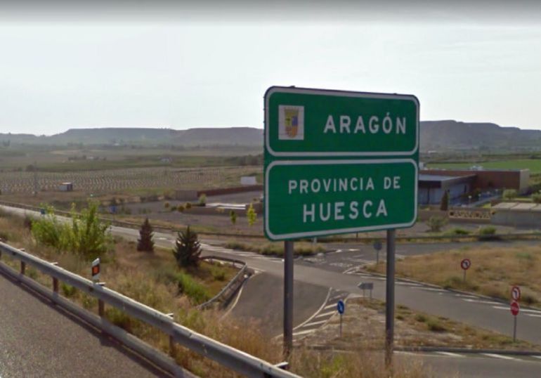 Señal viaria en la zona de La Litera Señal viaria en la zona de La Litera