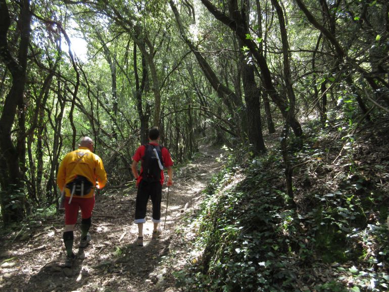 Dos caminadors pel massís Dos caminadors pel massís