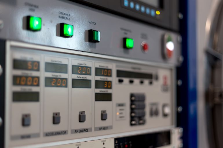 Centro de control de un acelerador de partículas Centro de control de un acelerador de partículas