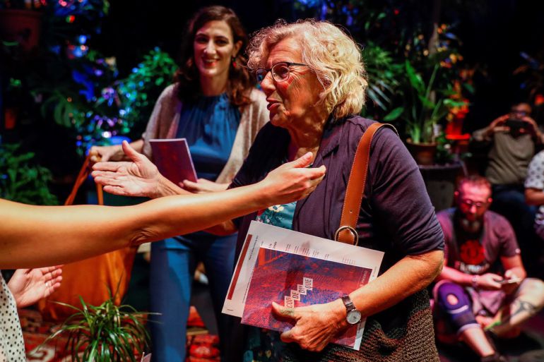 Carmena, a su llegada a la presentación de la programación de la temporada de otoño del Centro Cultural Conde Duque Carmena, a su llegada a la presentación de la programación de la temporada de otoño del Centro Cultural Conde Duque