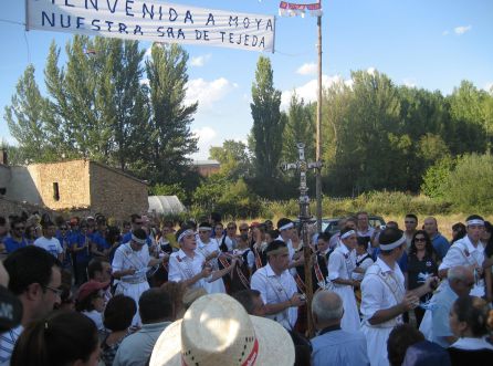 Recibimiento a la Virgen de Tejeda en Moya. Recibimiento a la Virgen de Tejeda en Moya.